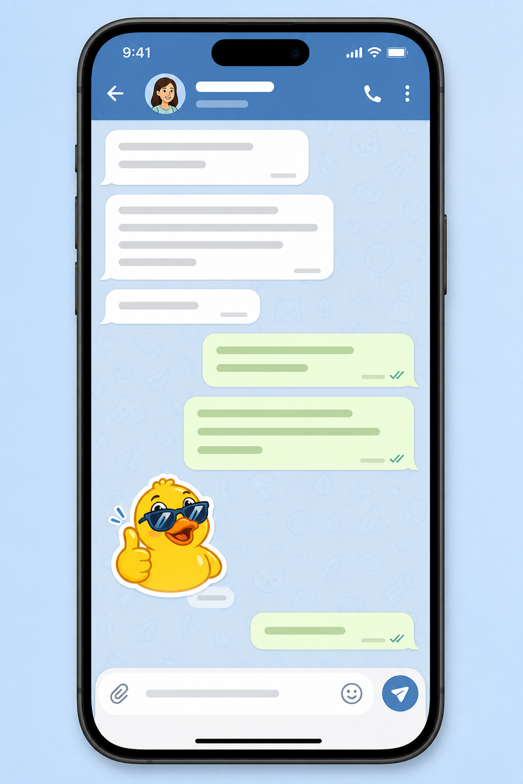 Огляд робочого простору Telegram українською